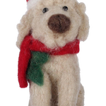 Global Crafts Dog Labradoodle Felt Ornament