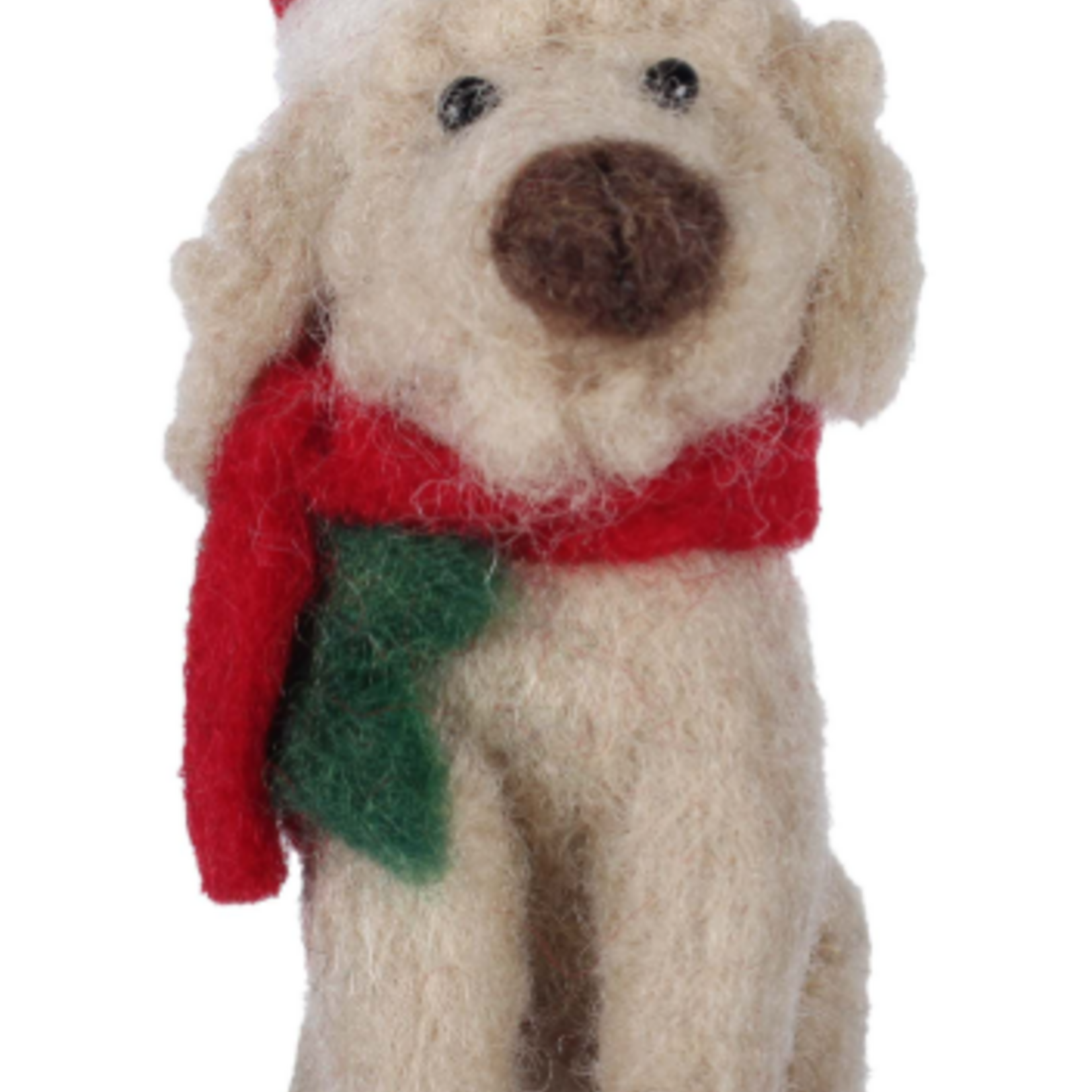 Global Crafts Dog Labradoodle Felt Ornament