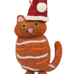 Global Crafts Ginger Cat Felt Ornament