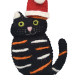 Global Crafts Black Calico Cat Felt Ornament
