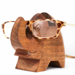 Global Crafts Elephant Eyeglass Acacia Wood Stand