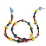 Global Crafts Colorful Mixed Shapes Paper Bead Eyeglass Holder