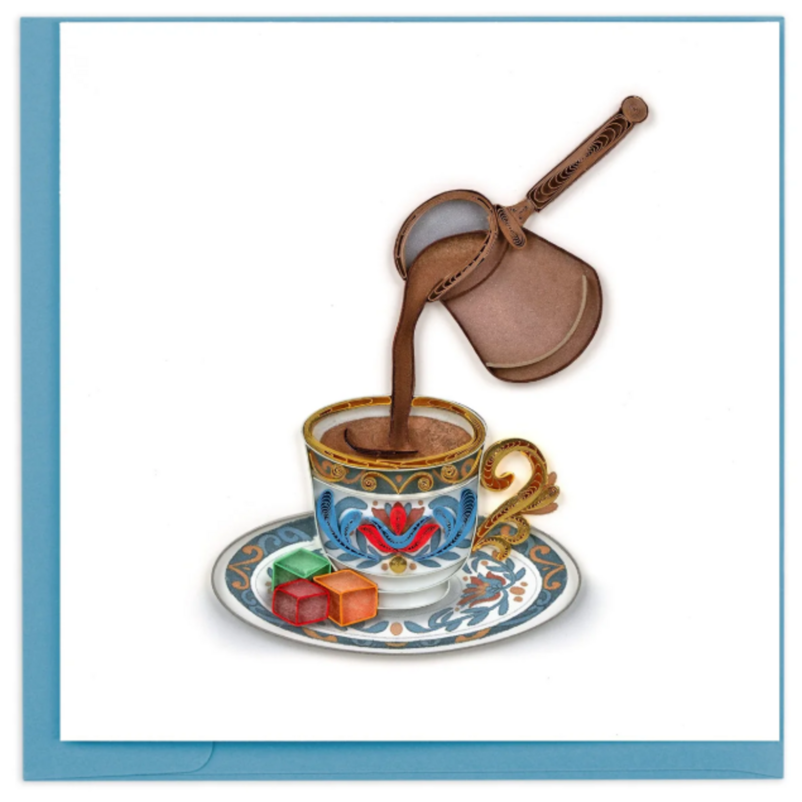 Quilling Card Turkish Coffee Quilled Card
