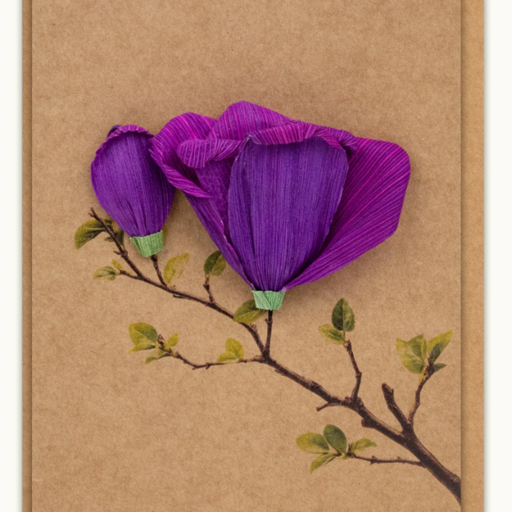 Quilling Card Purple Magnolia Card H&H