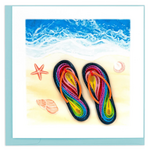 Quilling Card Colorful Flip Flops Quilled Card