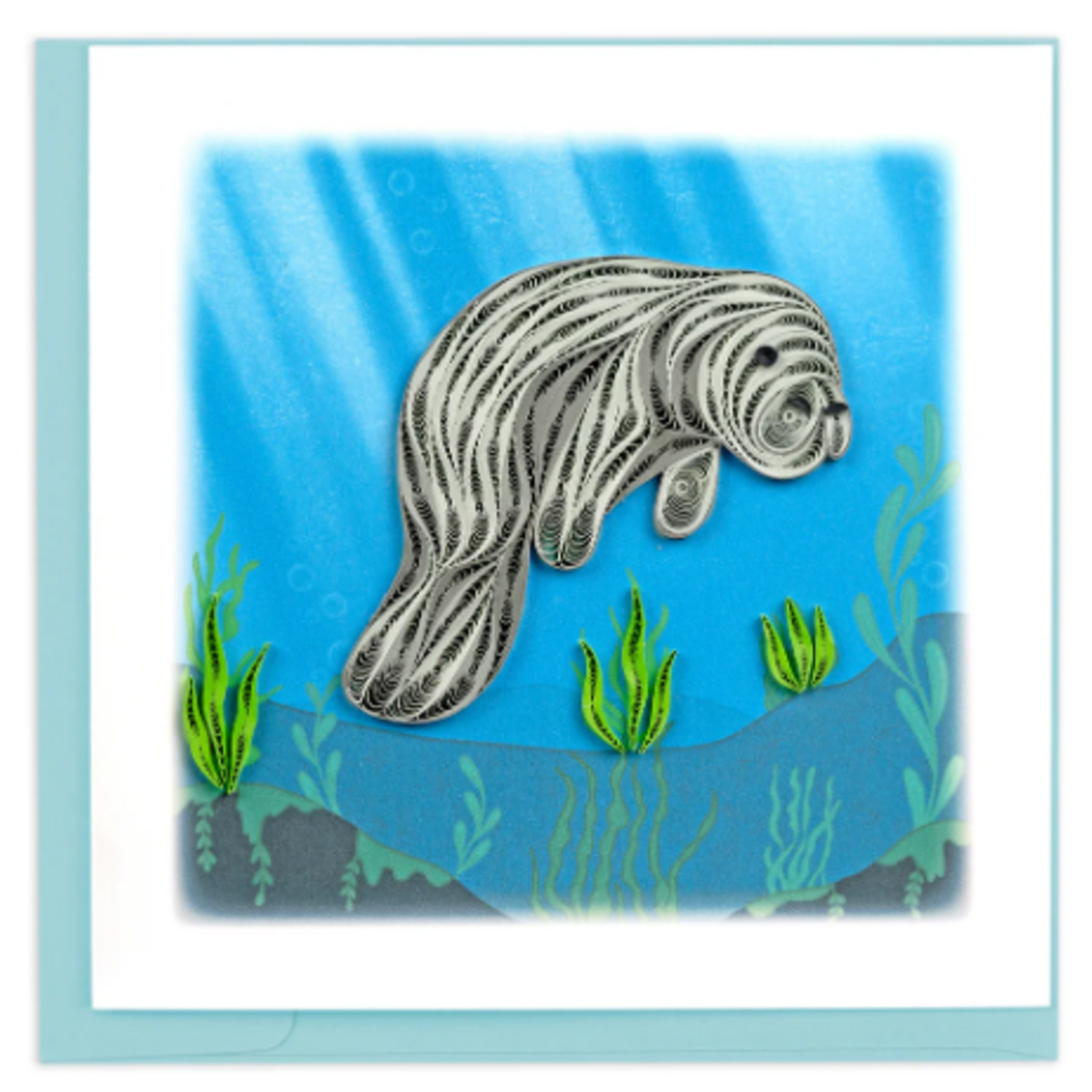 Quilling Card Manatee Quilled Card