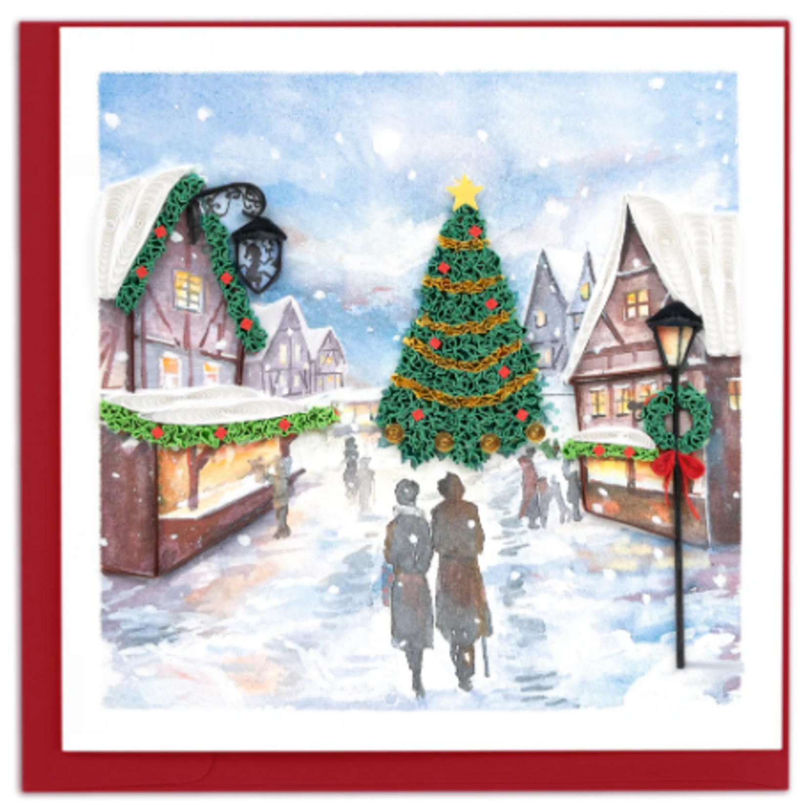 Quilling Card Holiday Market Quilled Card