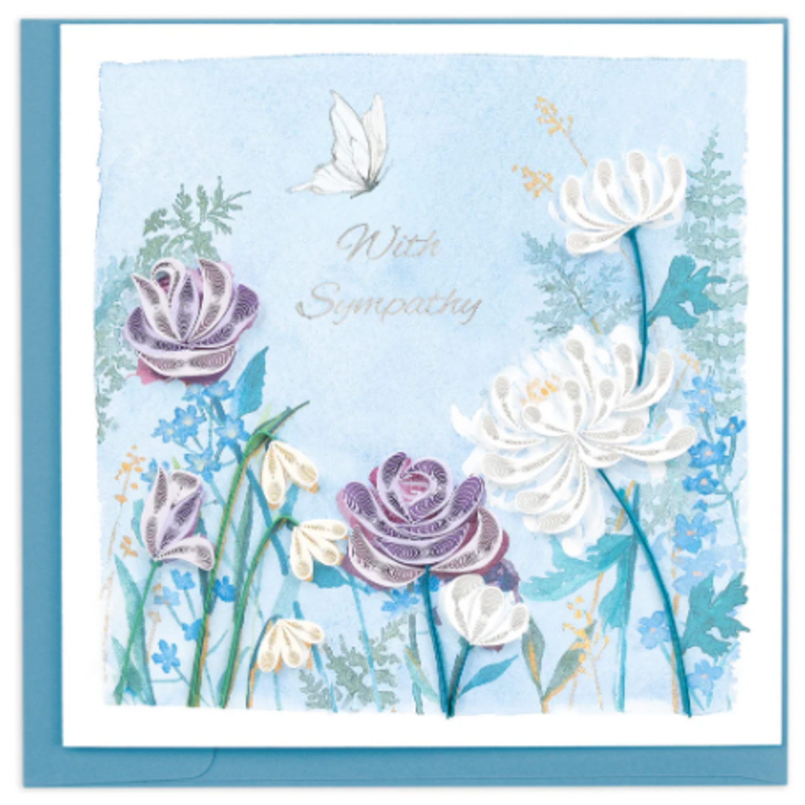 Quilling Card Sympathy Garden Quilled Card