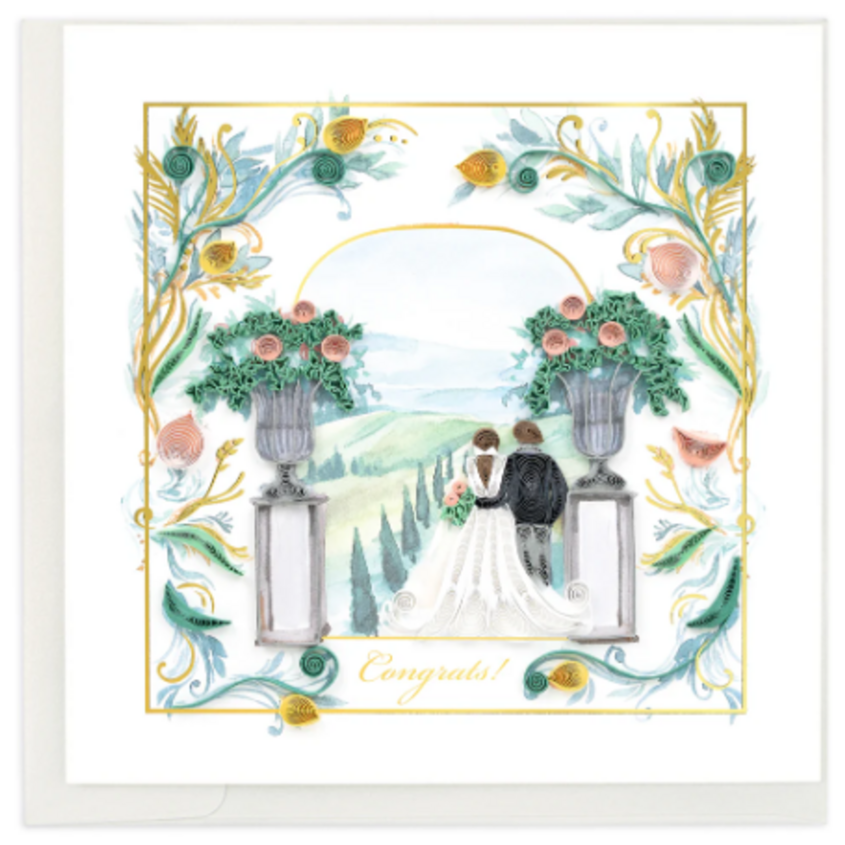 Quilling Card Tuscan Wedding Quilled Card