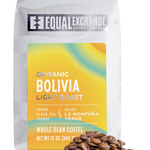Equal Exchange Organic Bolivia Light Roast Coffee, 12oz Whole Bean