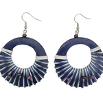 Unique Batik Geometric Balsa Wood Earrings