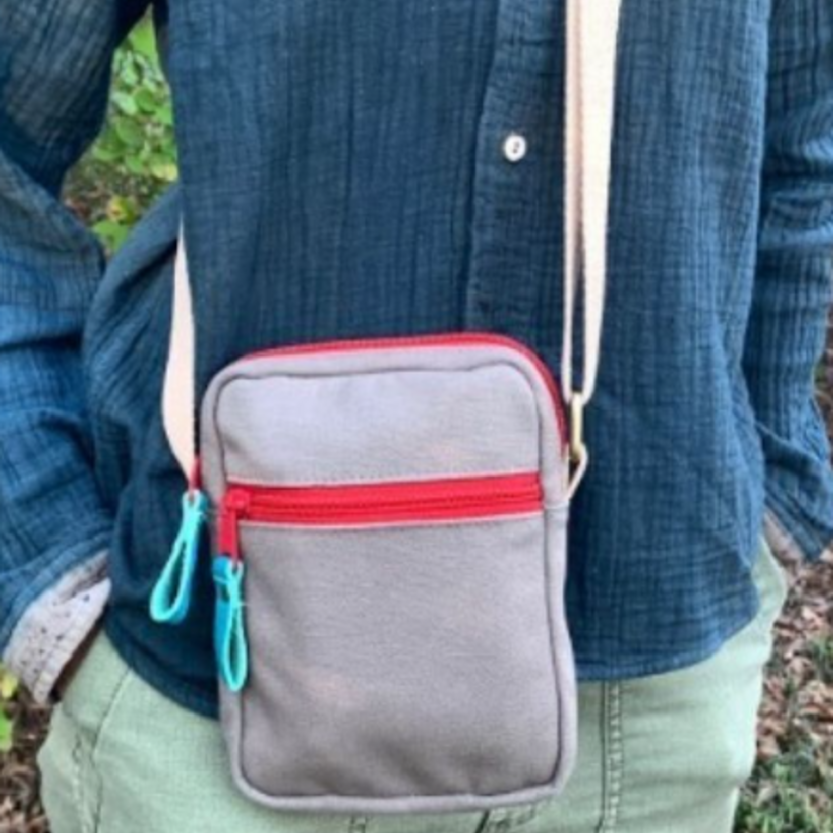 Unique Batik Tricolor Canvas Passport Bag