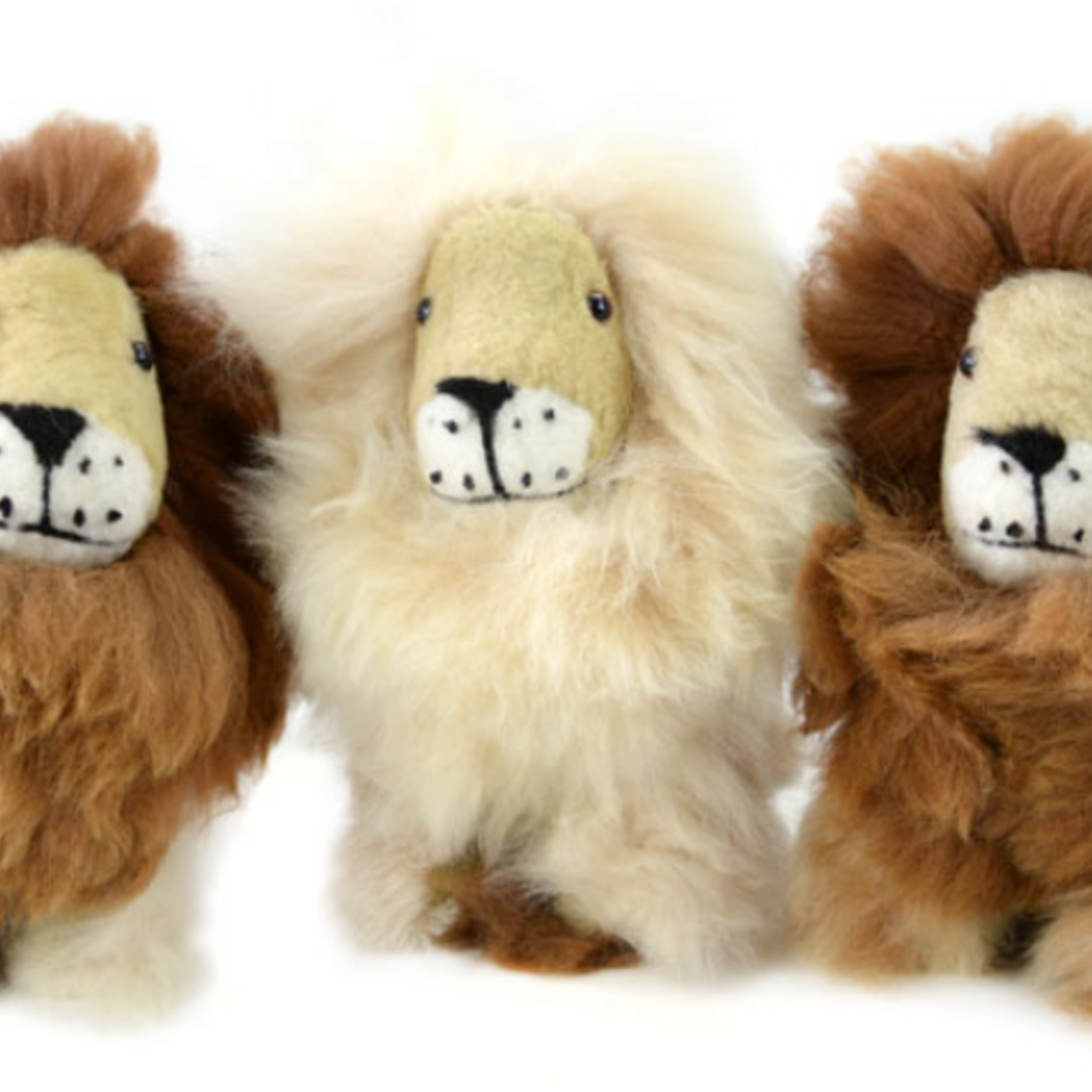Minga Imports Alpaca Fur  Plush 6" Lion