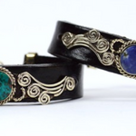 Minga Imports Cursive Leather Bracelet
