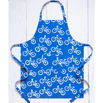 Global Mamas Apron Reversible: Bike-Blue-Organic