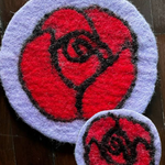 Ganesh Himal Kitchen Coasters- Rose- Set of 4