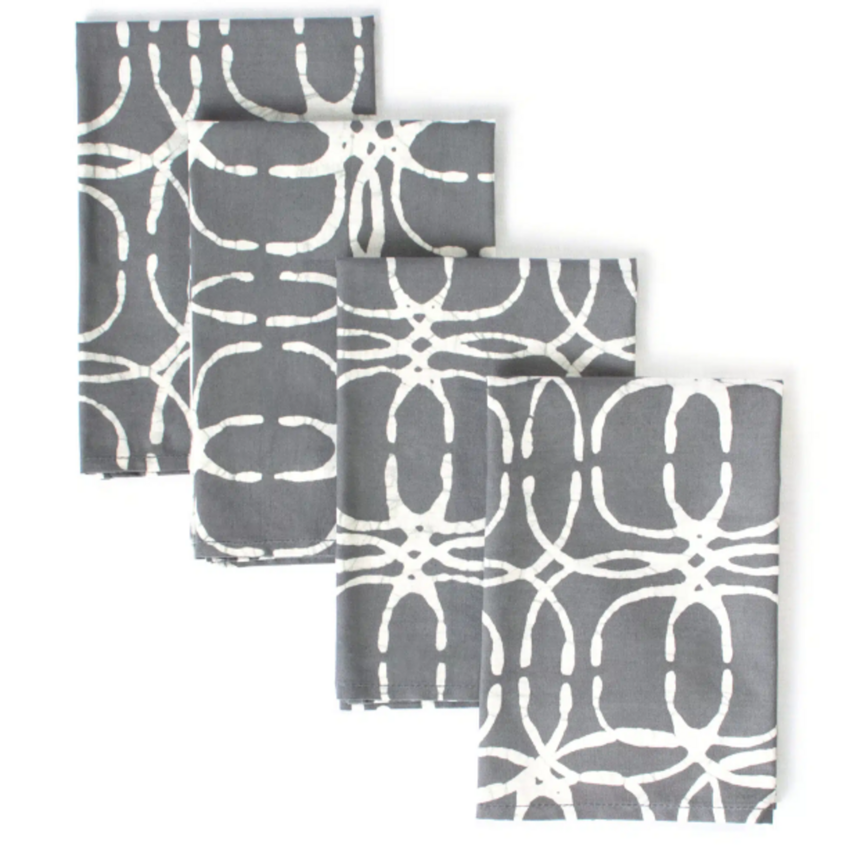 Global Mamas Napkin: Orbit-Charcoal-Organic-Individual