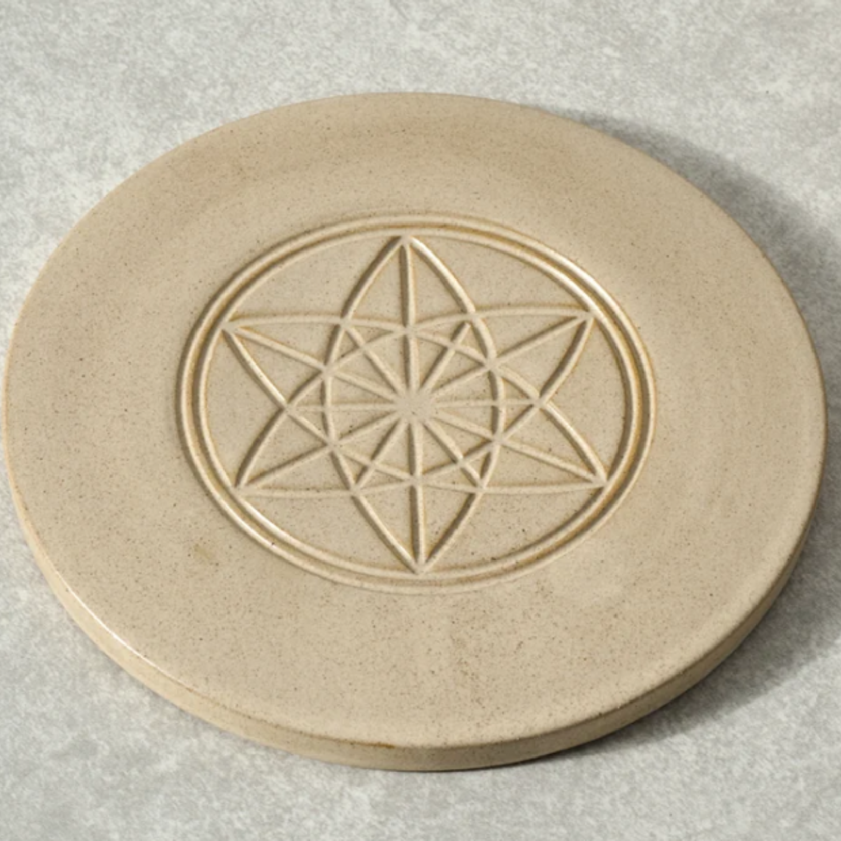 Ten Thousand Villages Sacred Geometry Ceramic Trivet