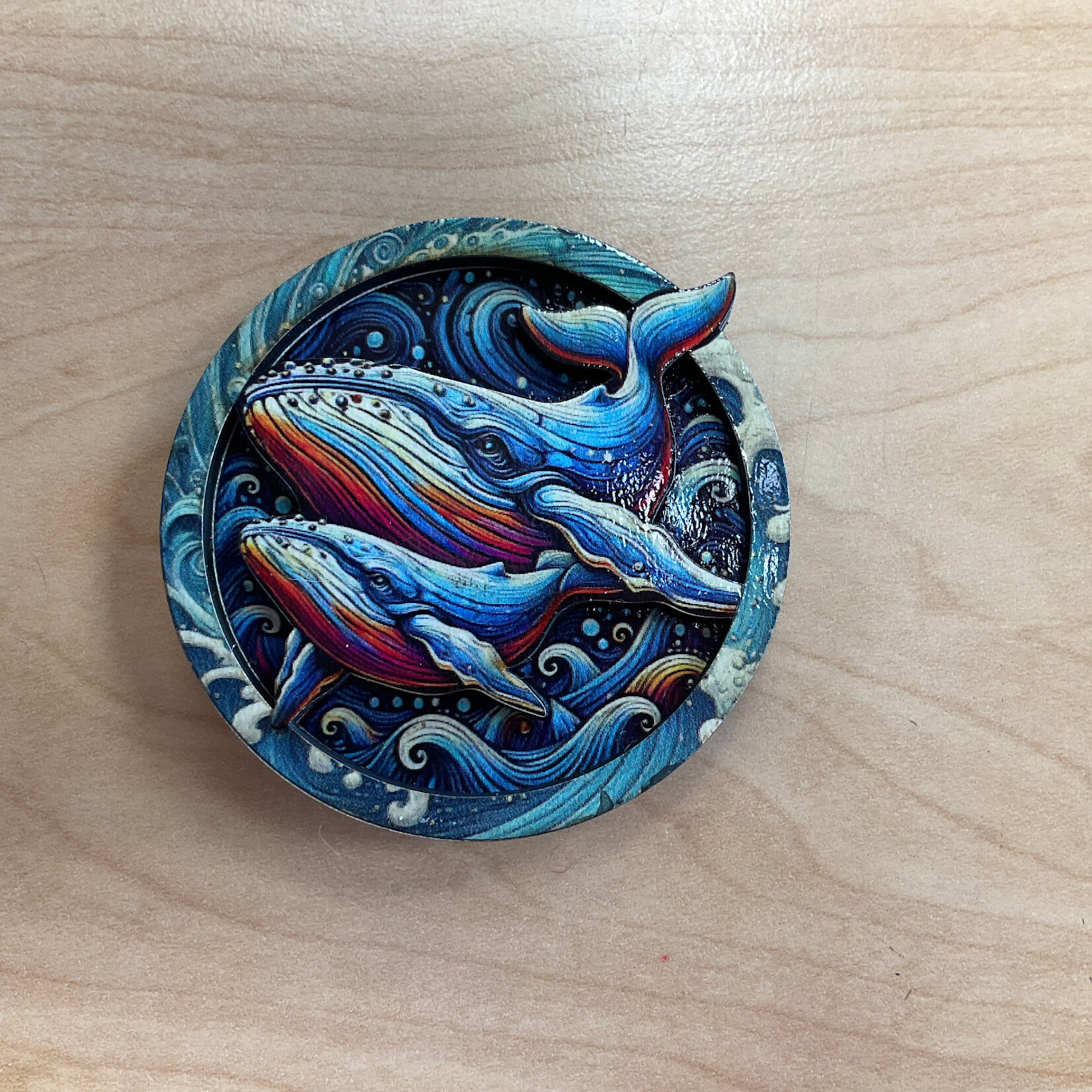 PamPeana Humpback Whale Wooden Magnets