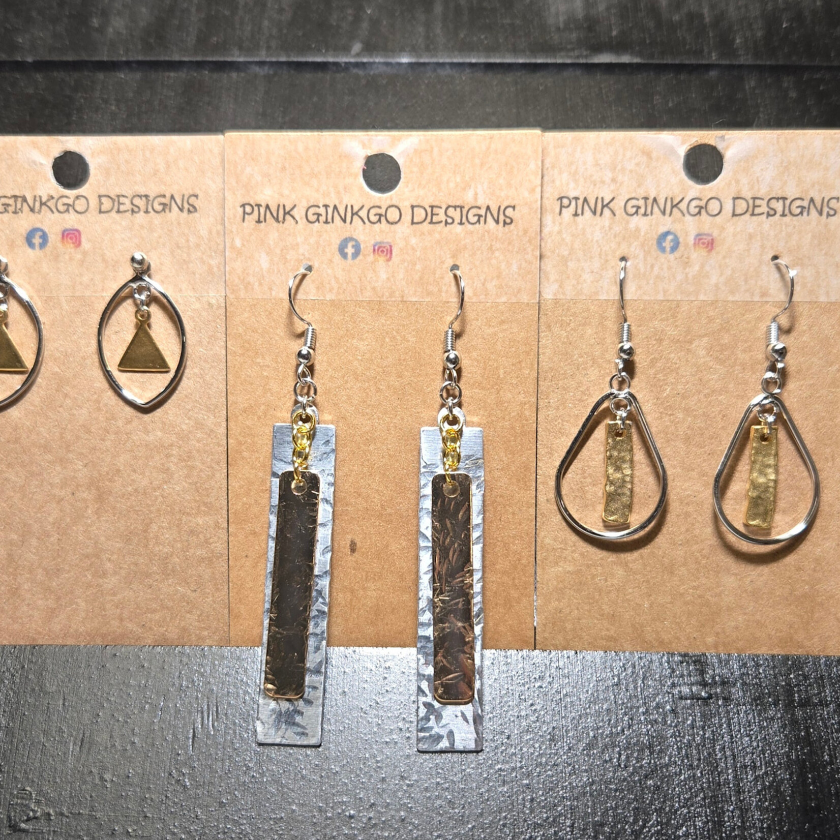 Pink Ginkgo Designs Artisan Earrings*