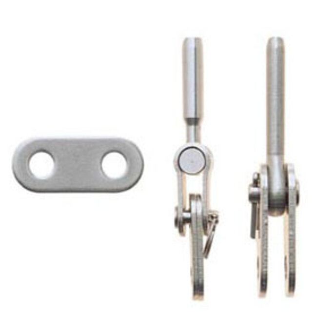 Johnson Hardware Adapter Link Plate 3/8" 1-1/8" Long 2800lb SWL