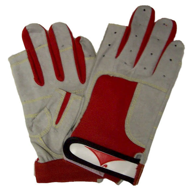 Glove 2 Fingers Cut Red Economy