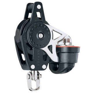Harken 40mm Carbo Ratchet Single Block with Becket and Cleat