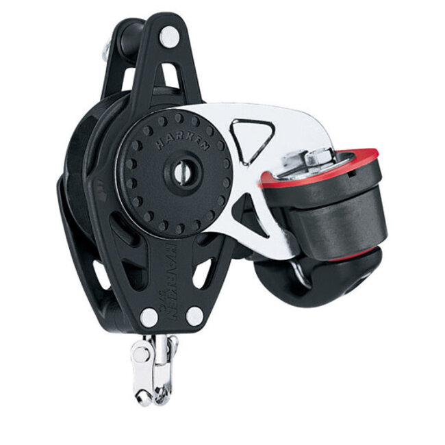 Harken 57mm Carbo Ratchamatic Block with Cleat and Becket