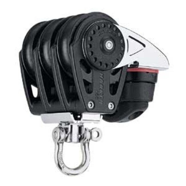 Harken 40mm Carbo Triple Block with Cleat and Swivel