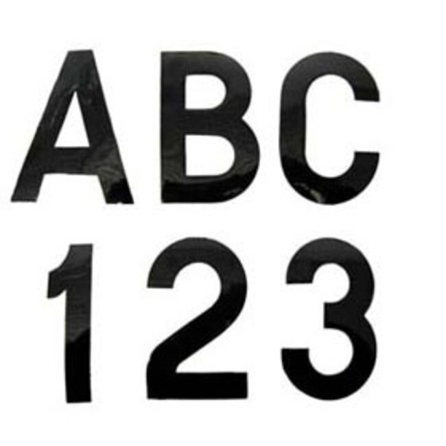 Bernard Letters & Numbers 3in Black