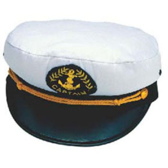 White Captains Hat Adult
