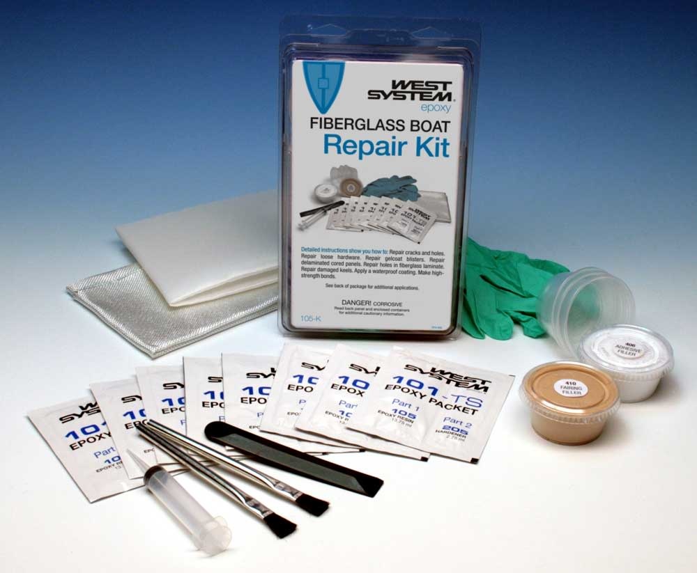 West System Fiberglass Boat Repair Kit - West Systems Epoxy West System Fiberglass Boat Rep