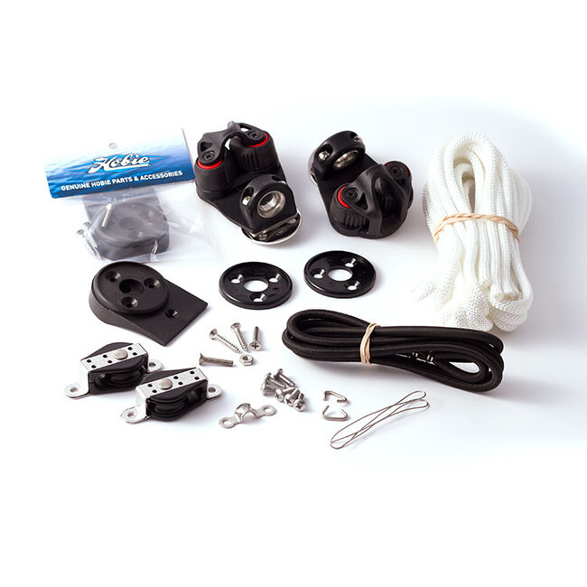 Hobie Cat Jib Traveler Trim Kit w Swivel Cam Cleats