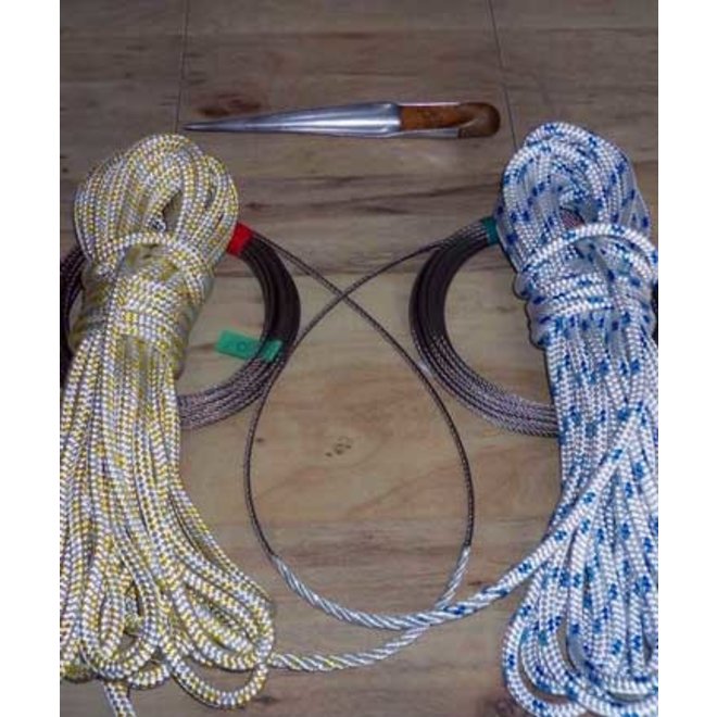 Wire-Rope Halyard 50ft 3/16 Wire 50ft 7/16 Rope