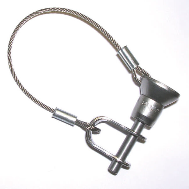 Hobie Cat Shackle with Quick Pin Cup on Lanyard
