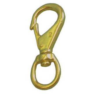 Swivel Eye Snap Brass Lg 13/16 Eye 1/2 Opening