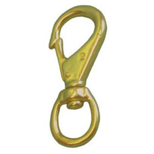 Swivel Eye Snap Brass Lg 13/16 Eye 1/2 Opening