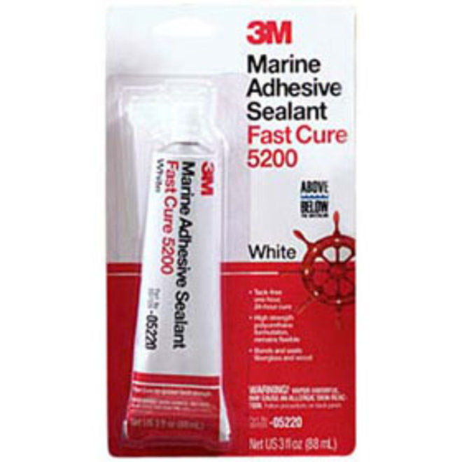 3M 5200 Fast Cure Adhesive Sealant 3oz Tube WHITE
