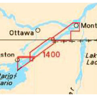 Canadian Hydrographic Serv Chart 1400 St Lawrence Seaway Montral to Lake Ontario