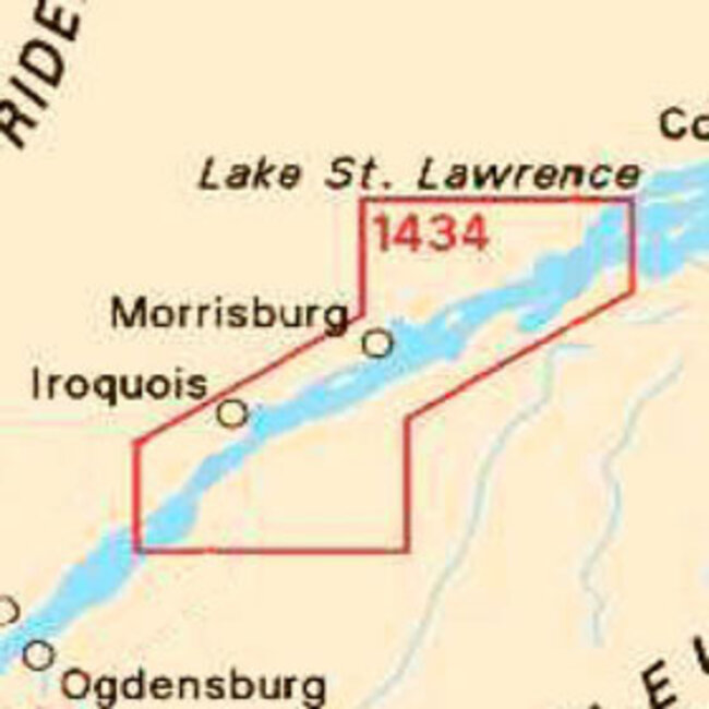 Canadian Hydrographic Serv Chart 1434 Croil Islands to Cardinal