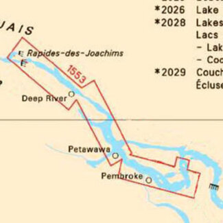 Canadian Hydrographic Serv Chart 1553 Ottawa Deep River Petawawa Pembroke