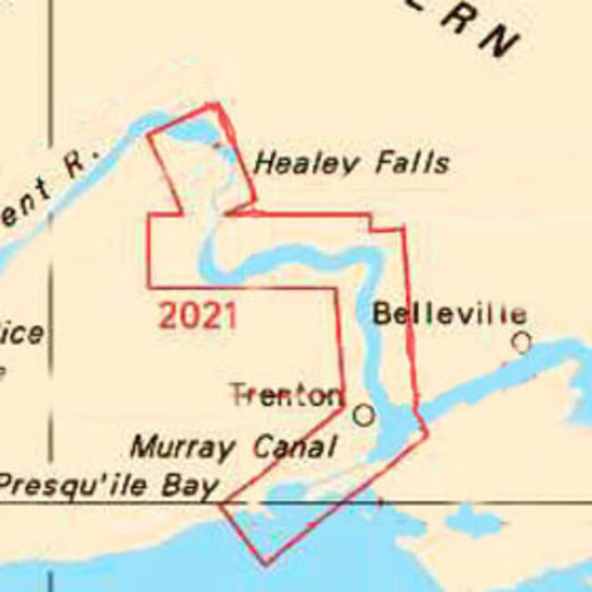 Canadian Hydrographic Serv Chart 2021 Murray Canal to Healey Falls Locks