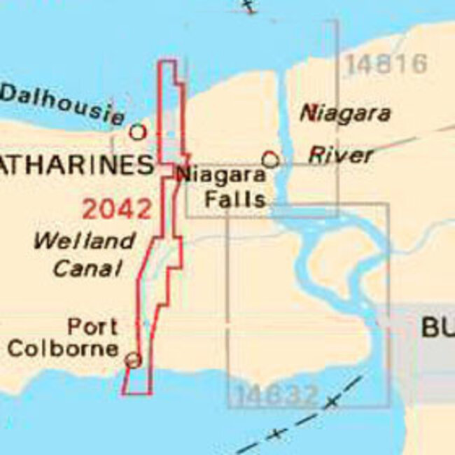Canadian Hydrographic Serv Chart 2042 Welland Canal St Catherines to Port Colburn