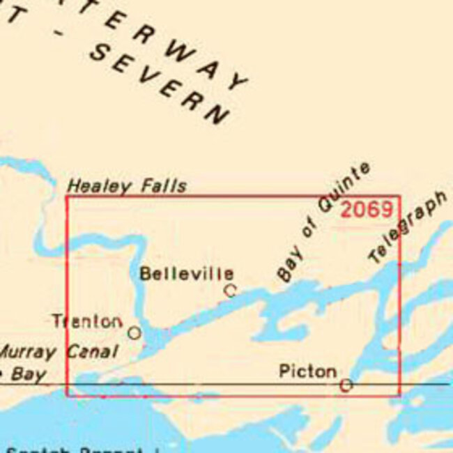 Canadian Hydrographic Serv Chart 2069 Bay of Quinte Picton to Presquile Bay