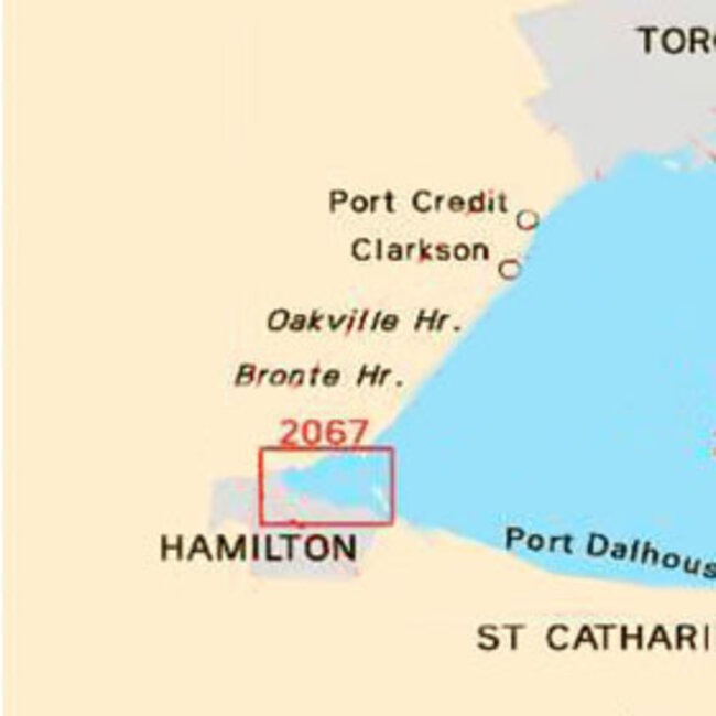 Canadian Hydrographic Serv Chart 2067 Hamilton Harbour