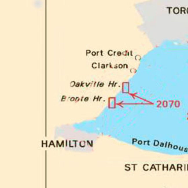 Canadian Hydrographic Serv Chart 2070 Harbours in Lake Ontario