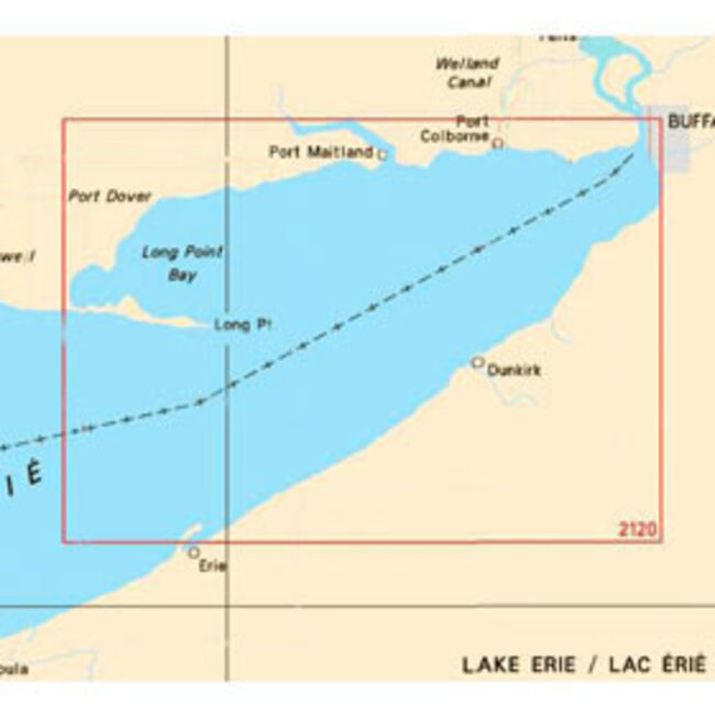 Canadian Hydrographic Serv Chart 2120 Niagara River to Long Point