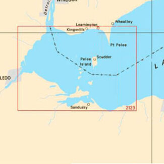 Canadian Hydrographic Serv Chart 2123 Pelee Passage to Detroit River