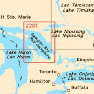 Canadian Hydrographic Serv Chart 2201 Georgian Bay