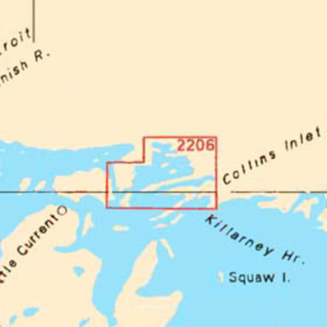 Canadian Hydrographic Serv Chart 2206 McGregor Bay
